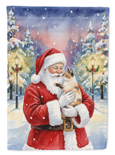 Load image into Gallery viewer, Tortie Point Cat with Santa Claus House Flag