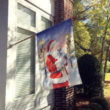 Load image into Gallery viewer, African Grey Parrot with Santa Claus House Flag