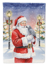 Load image into Gallery viewer, African Grey Parrot with Santa Claus House Flag