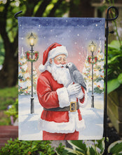 Load image into Gallery viewer, African Grey Parrot with Santa Claus Garden Flag