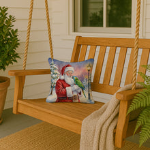 Load image into Gallery viewer, Amazon Parrot with Santa Claus Throw Pillow