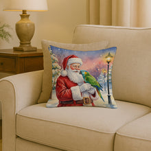 Load image into Gallery viewer, Amazon Parrot with Santa Claus Throw Pillow