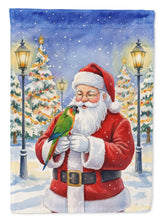 Load image into Gallery viewer, Black-Headed Caique with Santa Claus House Flag