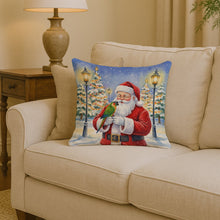 Load image into Gallery viewer, Black-Headed Caique with Santa Claus Throw Pillow