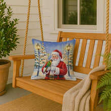 Load image into Gallery viewer, Black-Headed Caique with Santa Claus Throw Pillow