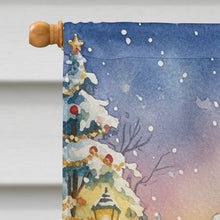 Load image into Gallery viewer, Blue Heron with Santa Claus House Flag