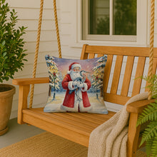 Load image into Gallery viewer, Blue Heron with Santa Claus Throw Pillow