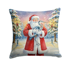 Load image into Gallery viewer, Blue Heron with Santa Claus Throw Pillow