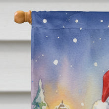 Load image into Gallery viewer, Blue Jay with Santa Claus House Flag