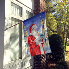 Load image into Gallery viewer, Blue Quaker with Santa Claus House Flag
