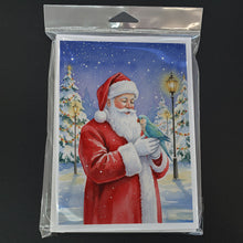 Load image into Gallery viewer, Blue Quaker with Santa Claus Greeting Cards Pack of 8