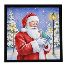 Load image into Gallery viewer, Blue Quaker with Santa Claus Framed Metal Print