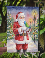 Load image into Gallery viewer, Blue Headed Pionus Parrot with Santa Claus Garden Flag