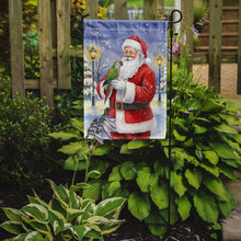 Load image into Gallery viewer, Brown Headed Pionus Parrot with Santa Claus Garden Flag