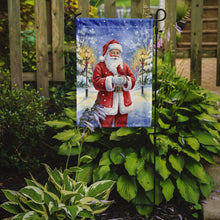 Load image into Gallery viewer, Cardinal with Santa Claus Garden Flag