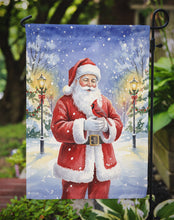 Load image into Gallery viewer, Cardinal with Santa Claus Garden Flag