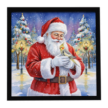 Load image into Gallery viewer, Cockatiel with Santa Claus Framed Metal Print