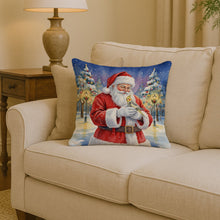 Load image into Gallery viewer, Cockatiel with Santa Claus Throw Pillow