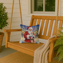 Load image into Gallery viewer, Cockatiel with Santa Claus Throw Pillow
