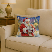 Load image into Gallery viewer, Cockatiel with Santa Claus Throw Pillow