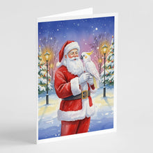 Load image into Gallery viewer, Cockatoo with Santa Claus Greeting Cards Pack of 8