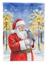Load image into Gallery viewer, Congo African Grey Parrot with Santa Claus House Flag