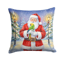 Load image into Gallery viewer, Double Yellow Headed Amazon Parrot with Santa Claus Throw Pillow