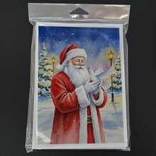 Load image into Gallery viewer, Dove with Santa Claus Greeting Cards Pack of 8