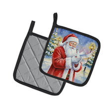 Load image into Gallery viewer, Dove with Santa Claus Pair of Pot Holders