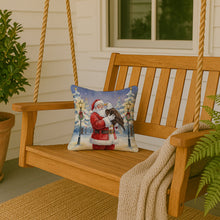 Load image into Gallery viewer, Eagle with Santa Claus Throw Pillow