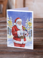 Load image into Gallery viewer, Eastern Rosella with Santa Claus Greeting Cards Pack of 8