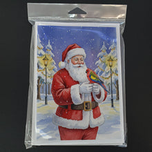 Load image into Gallery viewer, Eastern Rosella with Santa Claus Greeting Cards Pack of 8