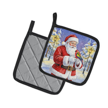 Load image into Gallery viewer, Eastern Rosella with Santa Claus Pair of Pot Holders