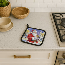 Load image into Gallery viewer, Eastern Rosella with Santa Claus Pair of Pot Holders