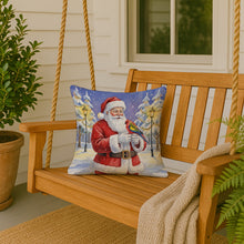 Load image into Gallery viewer, Eastern Rosella with Santa Claus Throw Pillow