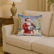 Load image into Gallery viewer, Female Eclectus with Santa Claus Throw Pillow