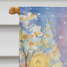 Load image into Gallery viewer, Flamingo with Santa Claus House Flag
