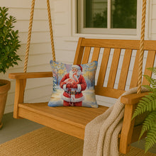 Load image into Gallery viewer, Flamingo with Santa Claus Throw Pillow
