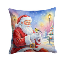 Load image into Gallery viewer, Goldfinch with Santa Claus Throw Pillow