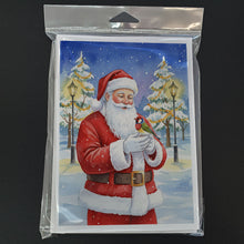 Load image into Gallery viewer, Gouldian Finch with Santa Claus Greeting Cards Pack of 8