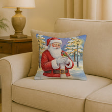 Load image into Gallery viewer, Gouldian Finch with Santa Claus Throw Pillow
