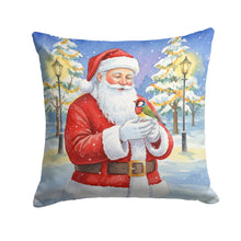 Load image into Gallery viewer, Gouldian Finch with Santa Claus Throw Pillow