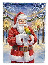 Load image into Gallery viewer, Green Cheeked Conure Parrot with Santa Claus House Flag
