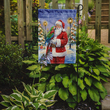 Load image into Gallery viewer, Green Winged Macaw Parrot with Santa Claus Garden Flag