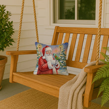 Load image into Gallery viewer, Hahn’s Macaw Parrot with Santa Claus Throw Pillow