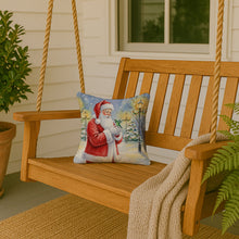 Load image into Gallery viewer, Hummingbird with Santa Claus Throw Pillow