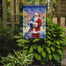 Load image into Gallery viewer, Hyacinth Macaw with Santa Claus Garden Flag