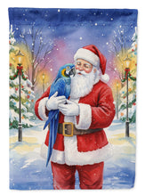 Load image into Gallery viewer, Hyacinth Macaw with Santa Claus Garden Flag