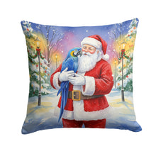 Load image into Gallery viewer, Hyacinth Macaw with Santa Claus Throw Pillow