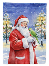 Load image into Gallery viewer, Indian Parakeet with Santa Claus House Flag